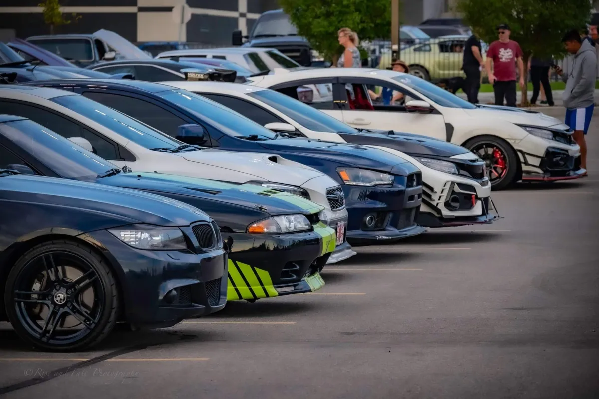 Assorted cars meeting